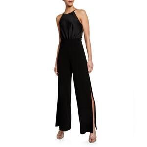 Black Halo Black Lyric Sleeveless Wide Leg Jumpsuit Sz.4